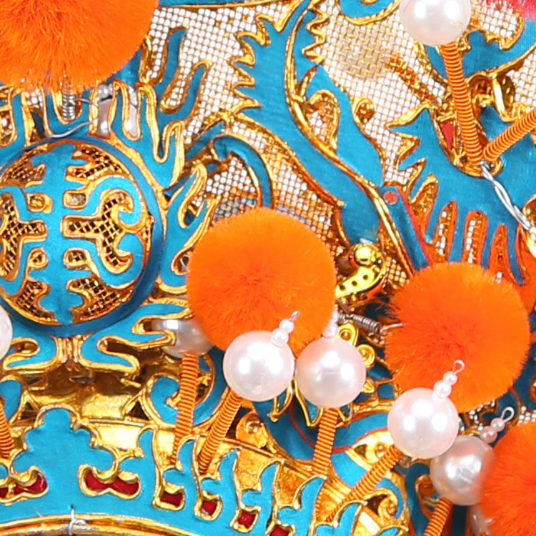 八角戏曲武生京剧花脸帽子霸盔霸王戏剧头饰古典舞配饰