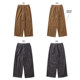 J / W Japanese retro loose wide leg corduroy casual pants for men and women J / W Japanese retro loose wide leg corduroy casual pants for men and women