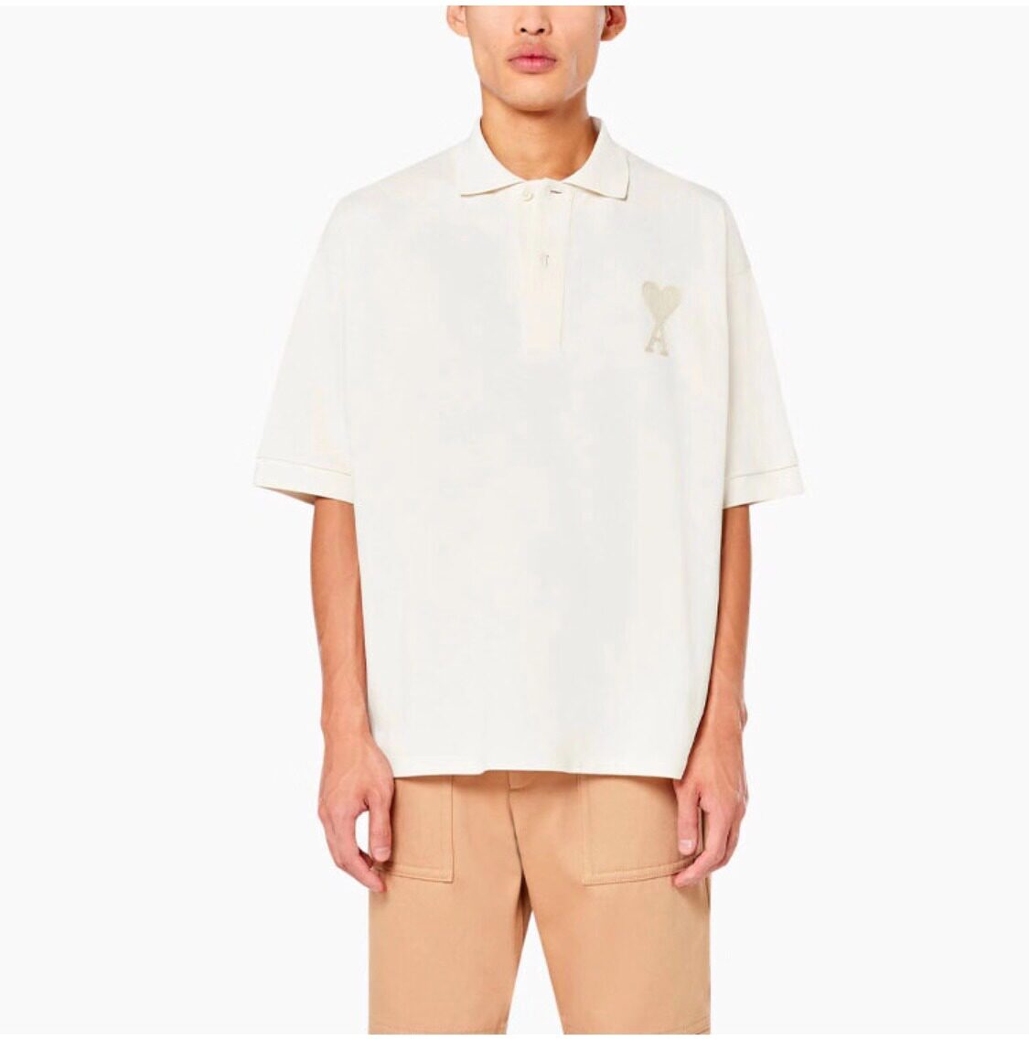 ami法国正品paris经典polo立领宽松情侣大爱t恤