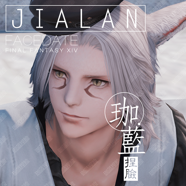 珈蓝最终幻想14ff14捏脸数据脸型魅族猫男日帅气游戏