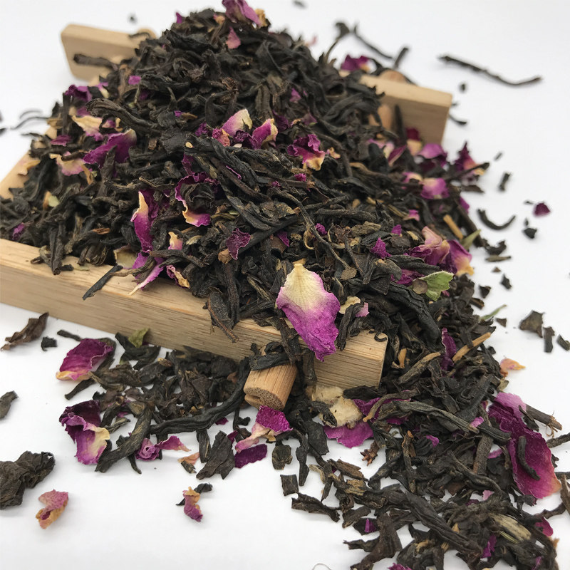 玫瑰新疆茶叶叶尔羌玫瑰红红茶特产饭店维吾尔族玫瑰花代用