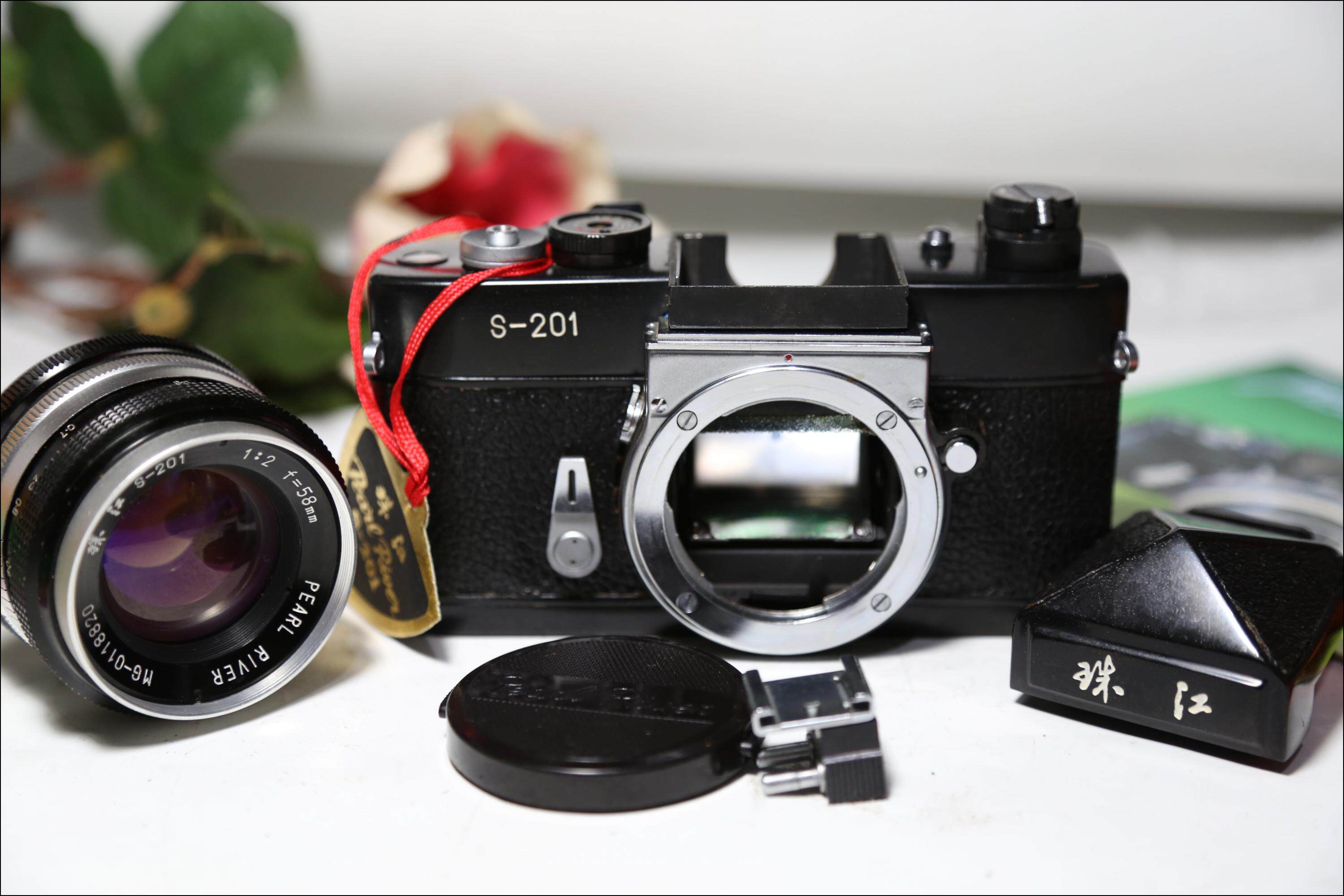 珠江201胶片相机135机械单反照相机收藏老相机