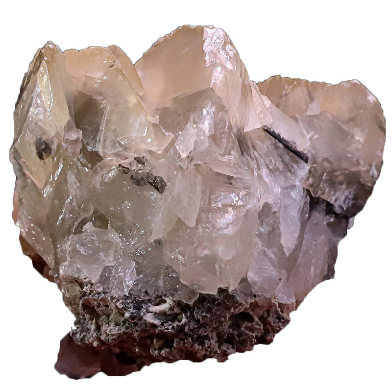 包邮片状黄色方解石天然保真原石矿物晶体标本摆件