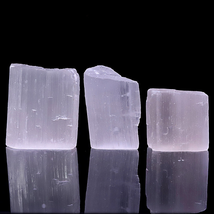 天然块状白透石膏摩洛哥水晶原石矿物晶体标本摆件