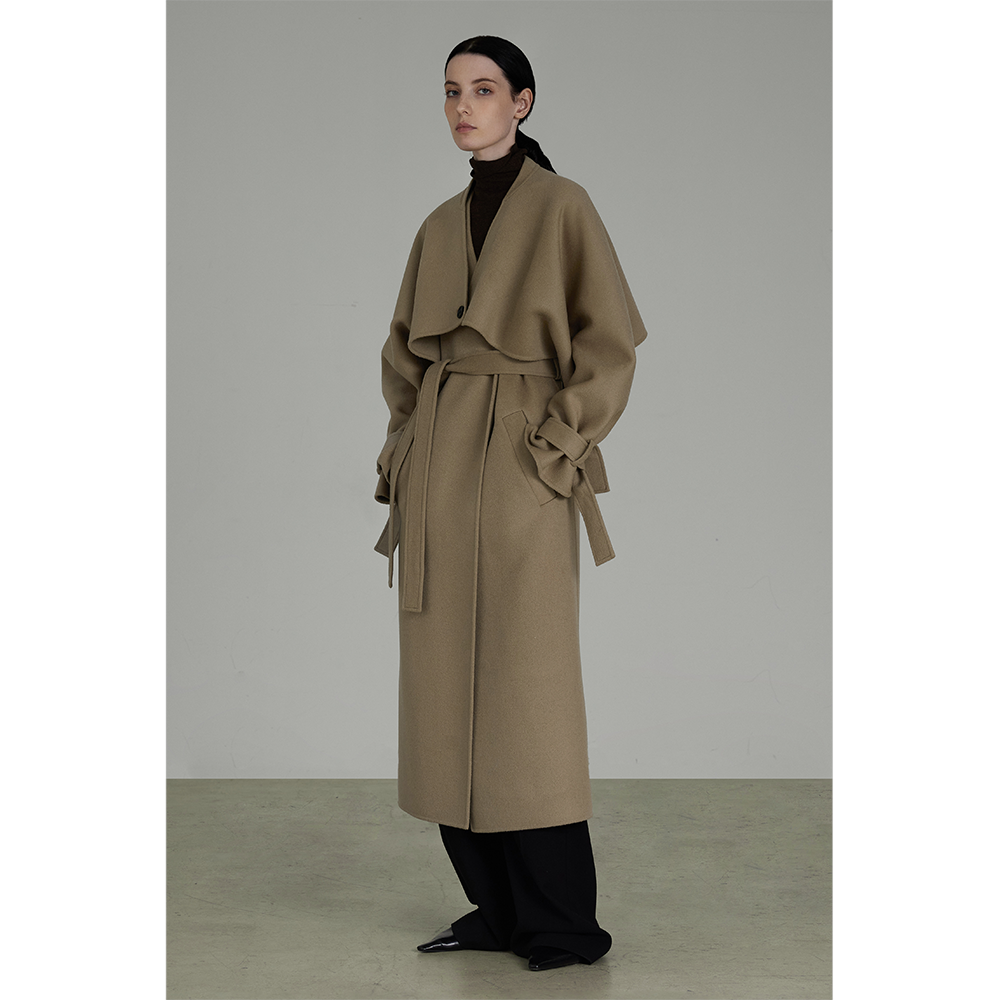 unspoken双面尼纯羊毛大衣2022年冬季新款坎肩复古毛呢外套