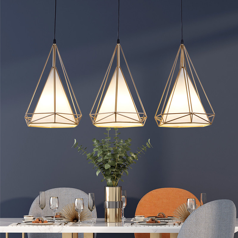 欧普照明led吊灯餐厅灯具三头吸顶餐吊灯饰现代简约餐厅吊灯