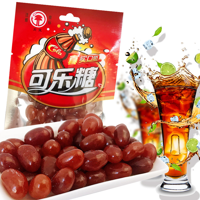糖果可乐天凤乐糖35g汽水彩虹8090怀旧可爱传统糖果