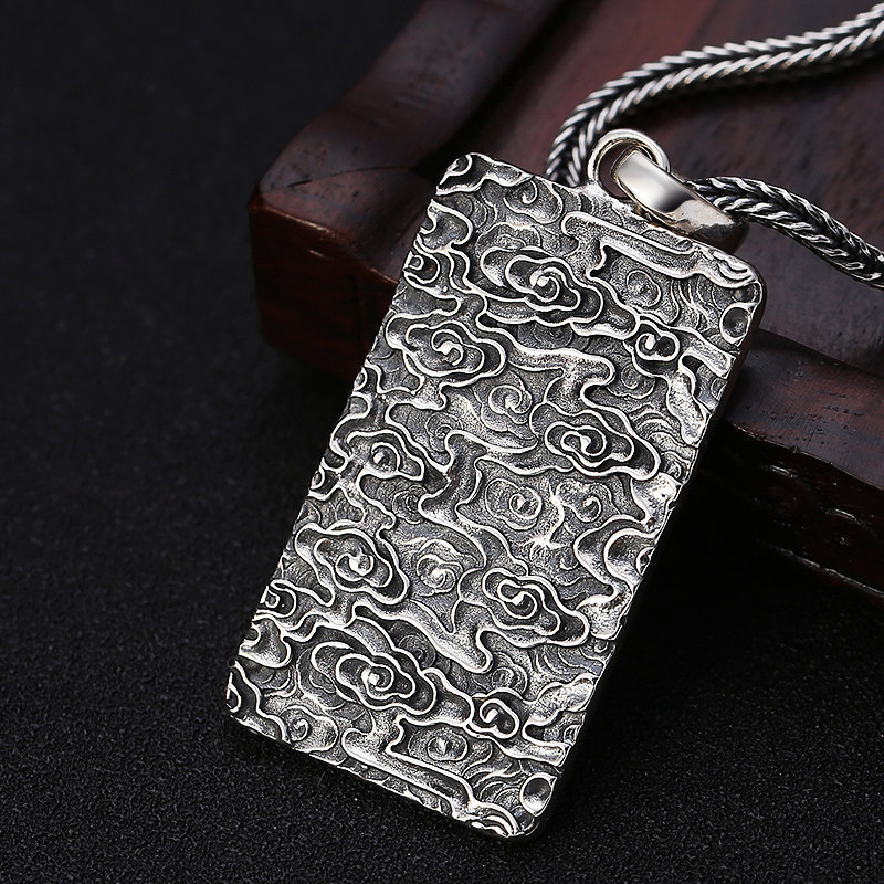 富贵鹿山海经神兽夔牛吊牌项链挂坠项坠祥云云泰项坠