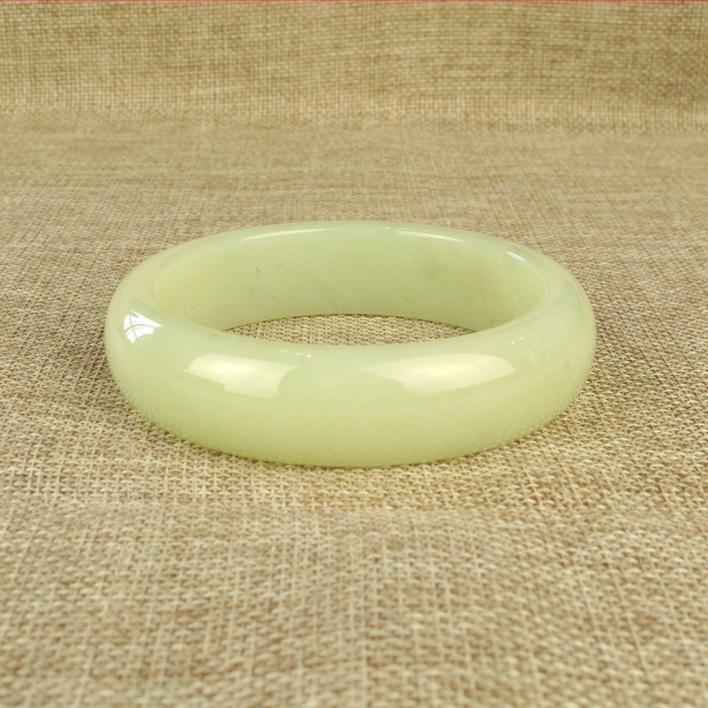 天然和田玉手手镯黄白老玉镯子女款玉石玉器手饰