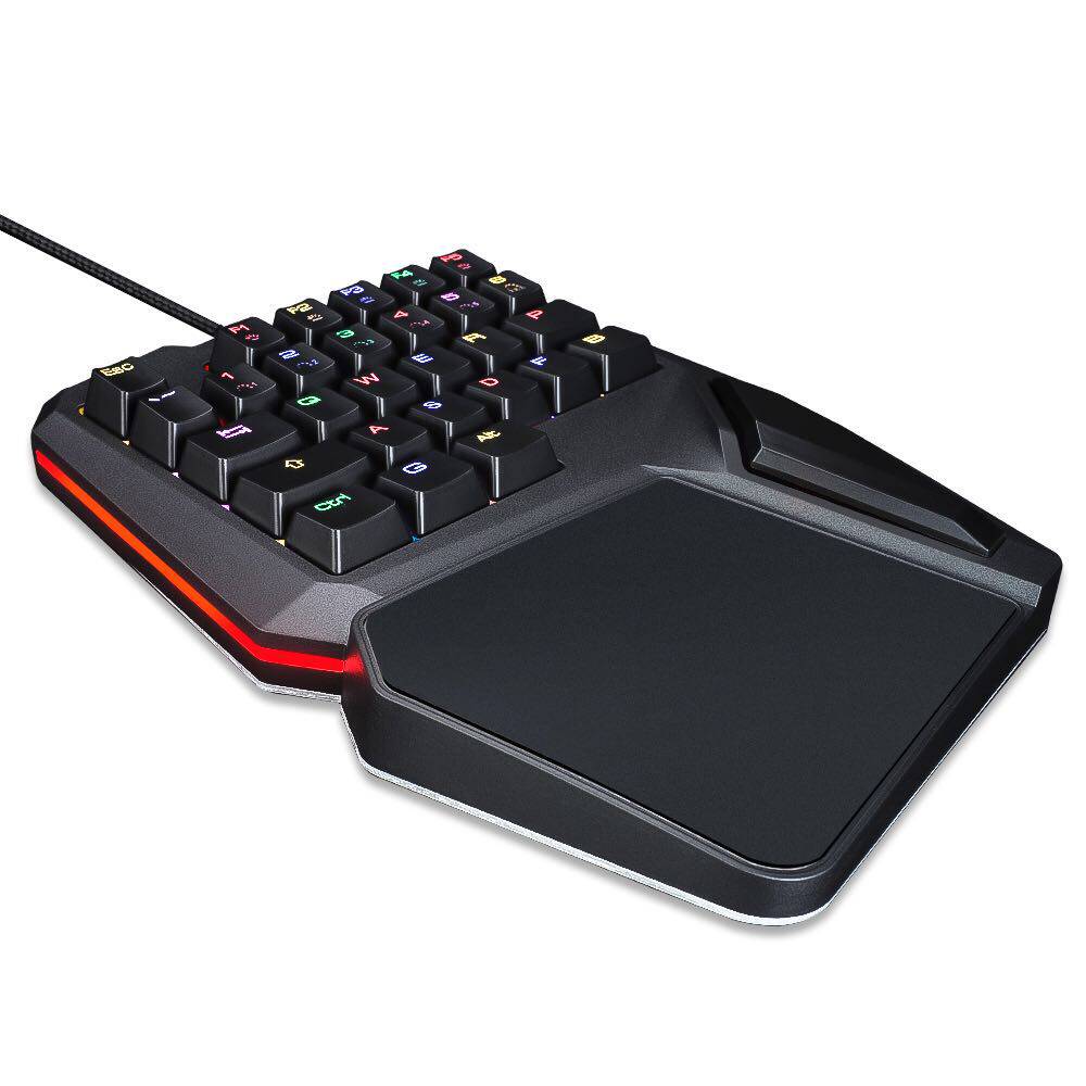 吃鸡游戏单手键盘外设鼠标ipad套装神器手游小键盘可爱rgbt910pro