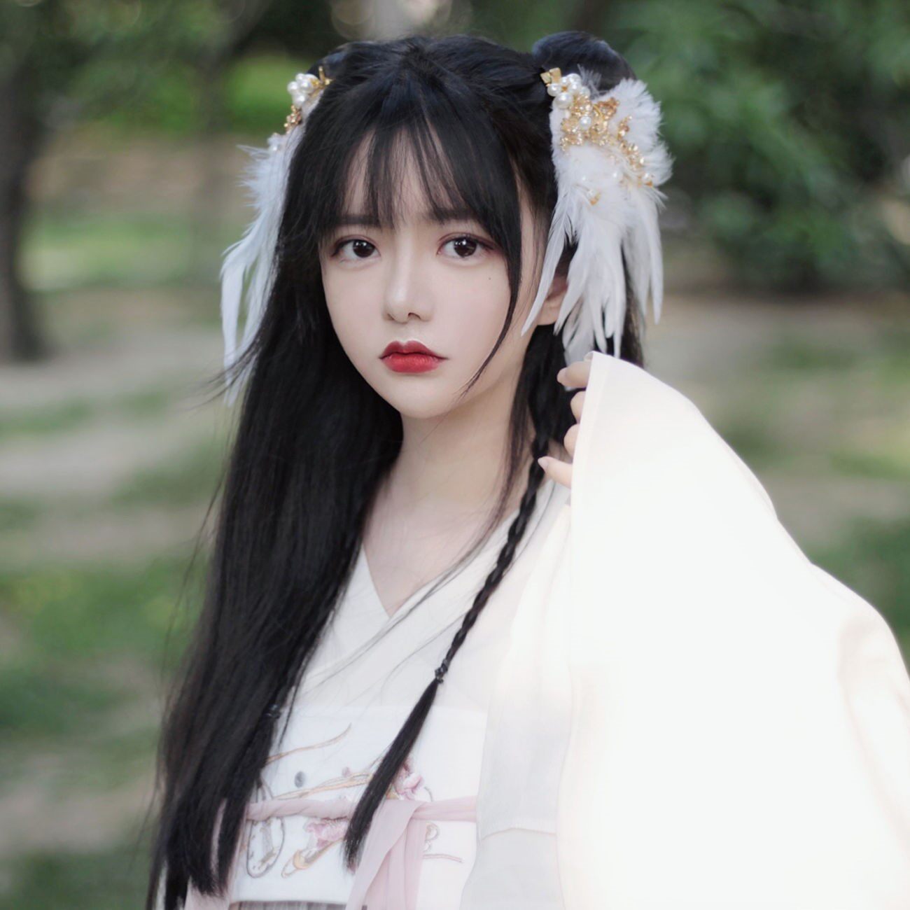 仙女汉服手残发发包假发女整顶头套发型长发古风整顶假发