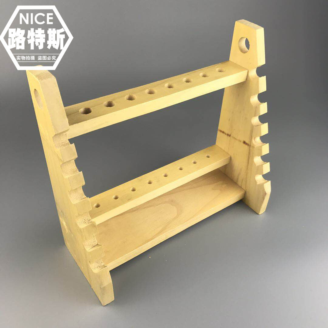 梯形刻度吸管木制架子圆盘木质吸管架木质移液管架滴管架试管架