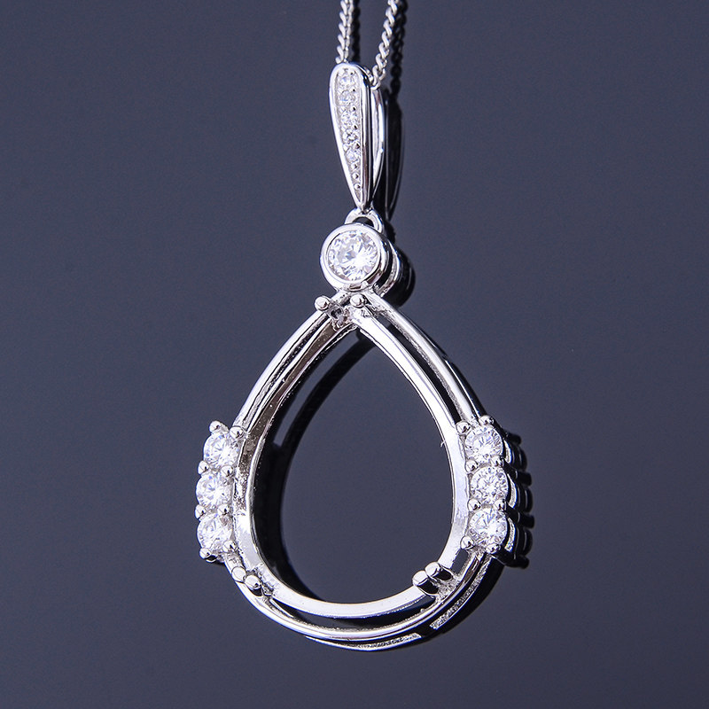 琥珀蜜蜡吊坠水滴款式空托尺寸20女项坠项坠