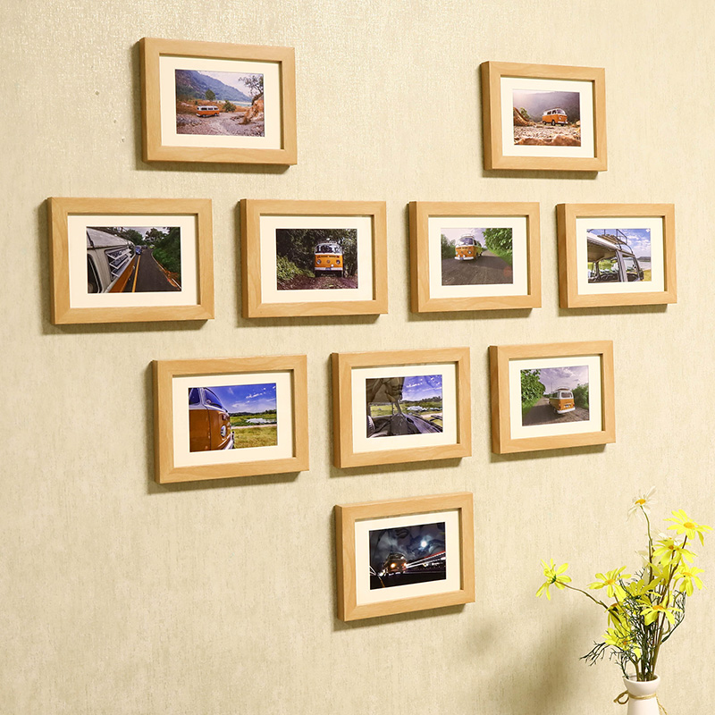 北欧风格10个相框组合爱心创意照片书房卧室照片墙