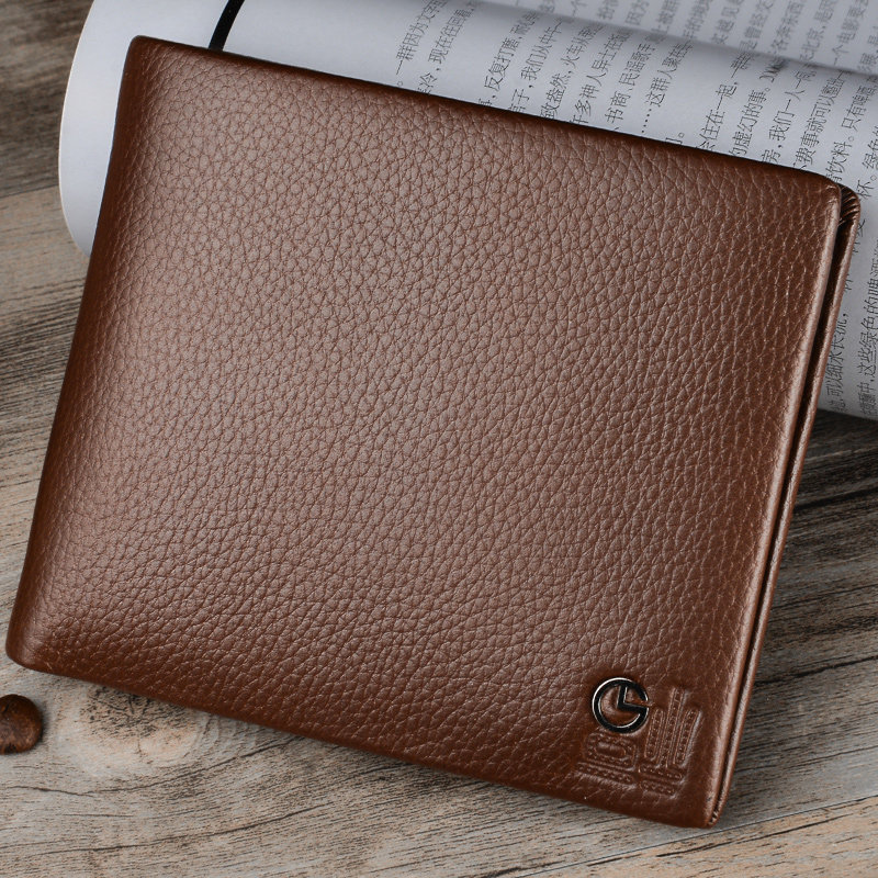 金利来男士钱包真皮短款头层牛皮加厚卡位商务钱包