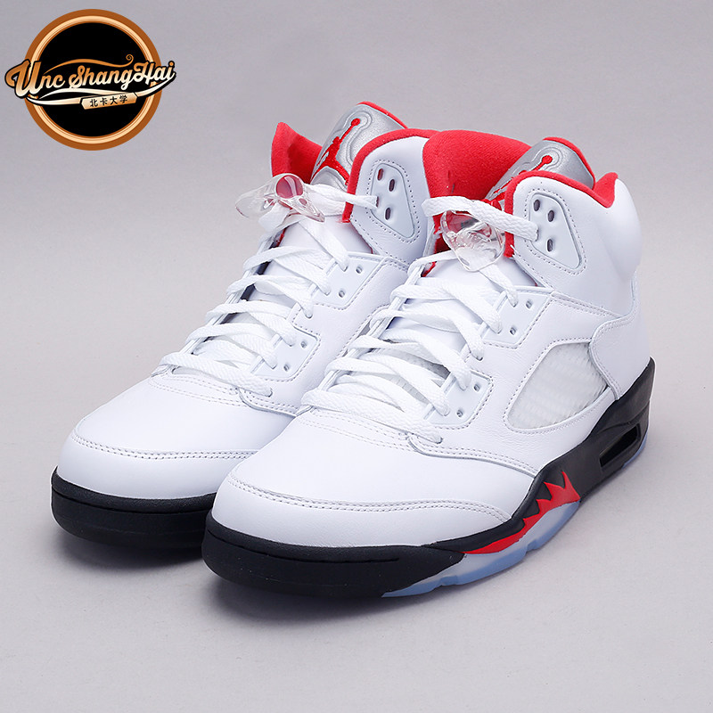 北卡大学airjordan5aj5流川枫白红火焰20年复刻篮球鞋