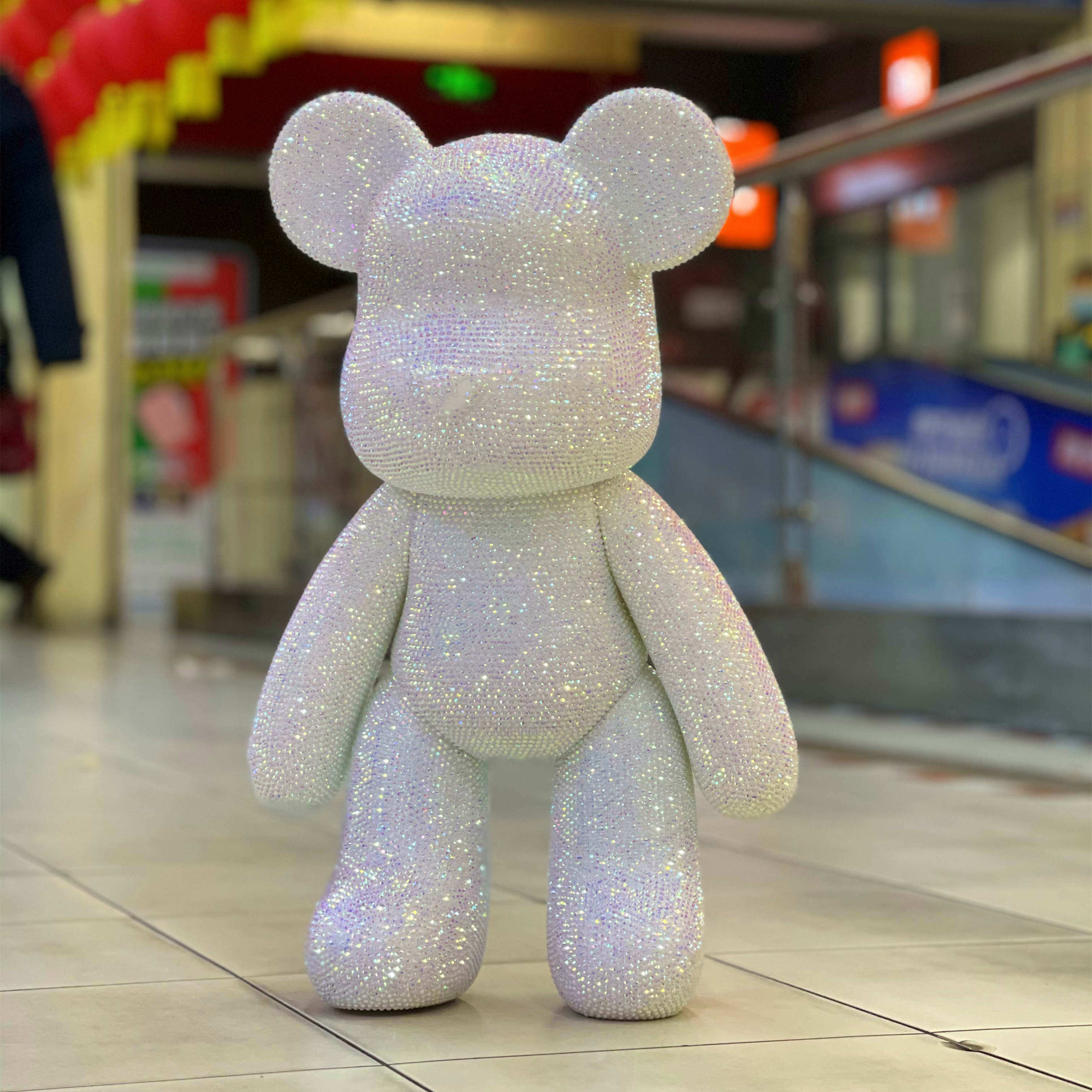 果冻钻53厘米手工diy贴钻大熊暴力熊摆件粘钻熊满钻网红节日礼品