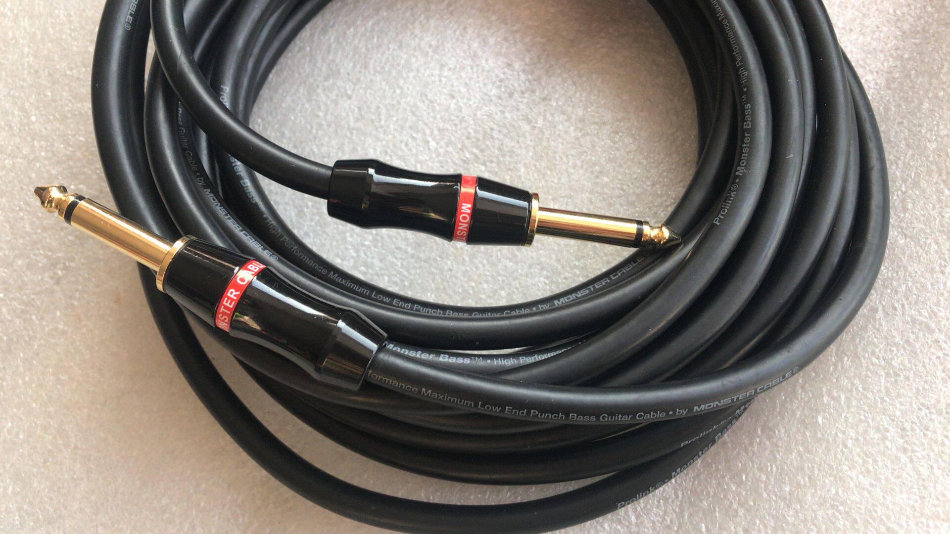 连接线美国怪兽monster线材bass贝斯65头长度3米吉他连接线