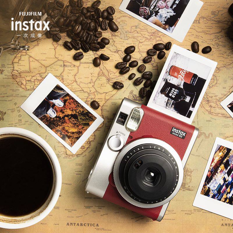 相机富士正品拍立得一次成像mini90复古复古迷迷你一次成像