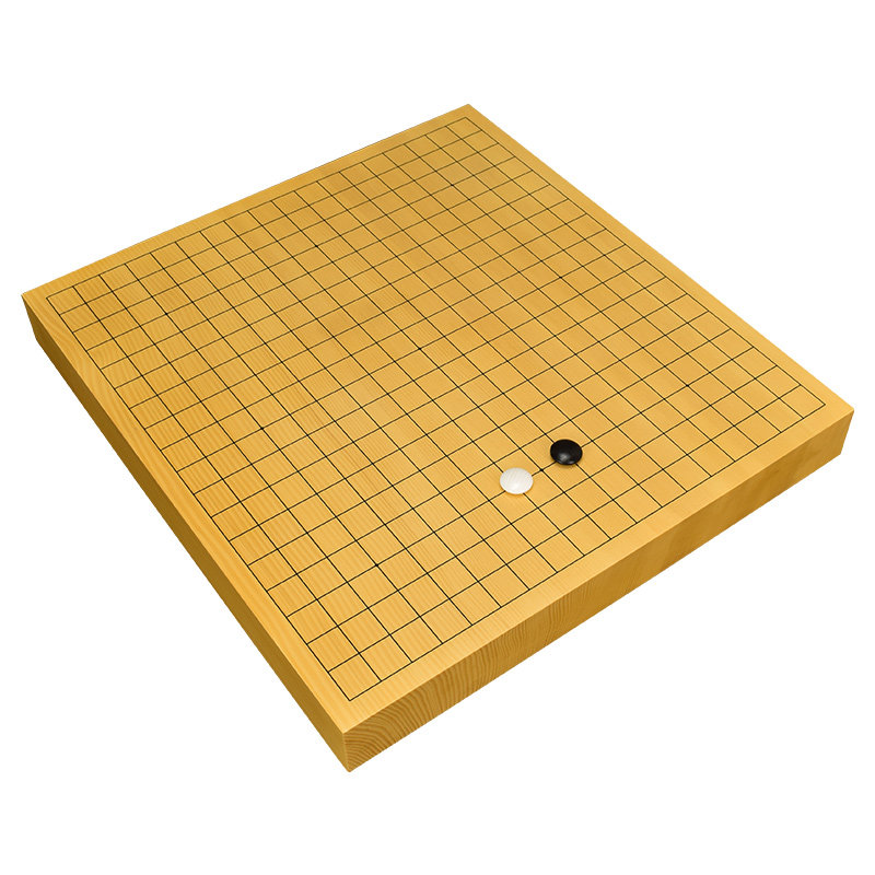 日本进口新榧木围棋盘套装成人实木48mm厚独木整木日式棋盘