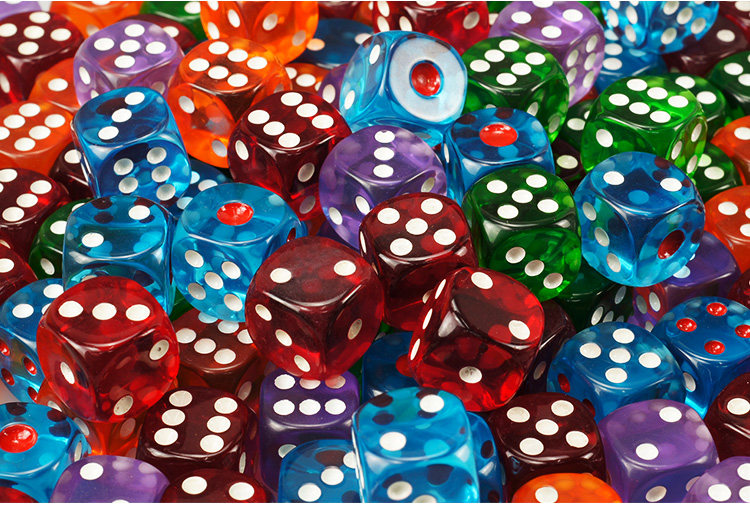 骰子御圣魔术大号游戏桌游16mm圆角树脂透明色子