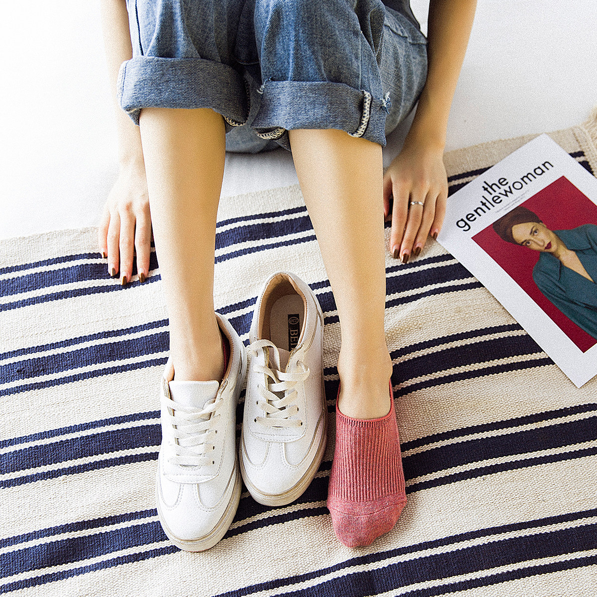 白色袜子女夏季薄款短袜浅口韩国可爱纯棉隐形船袜