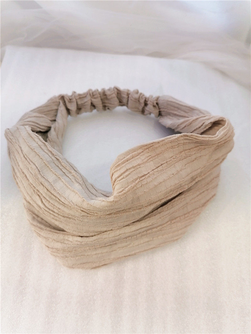 日系日本褶皱百搭发饰宽版发带头巾头带四季适合发饰