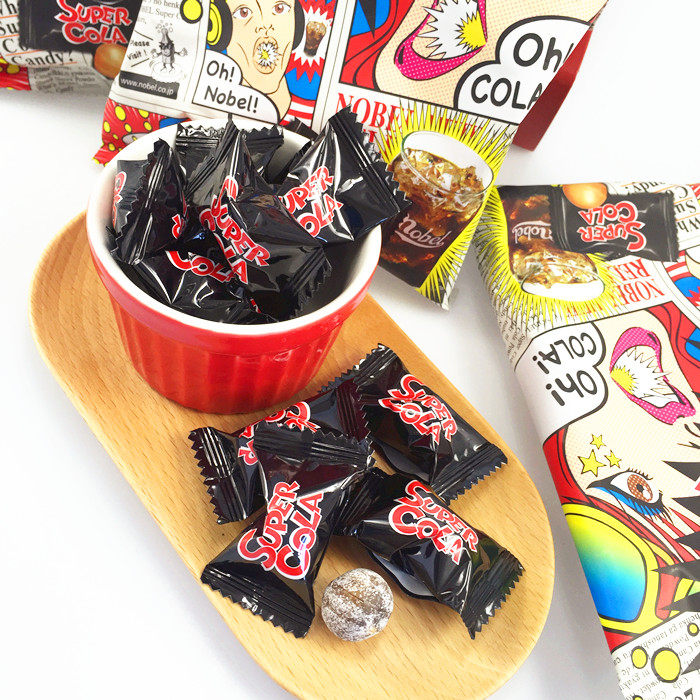 日本进口 乐倍尔l超酸劲爆可乐糖super cola 三层夹心糖88g