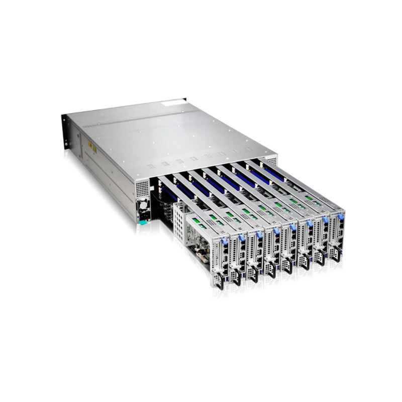 gooxi国鑫3u16盘位单路intel八节节点热插刀片服务器
