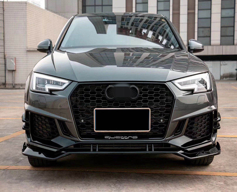 适用于0922款奥迪a4l改装rs4包围前后保险杠前铲rs4中网后唇尾喉