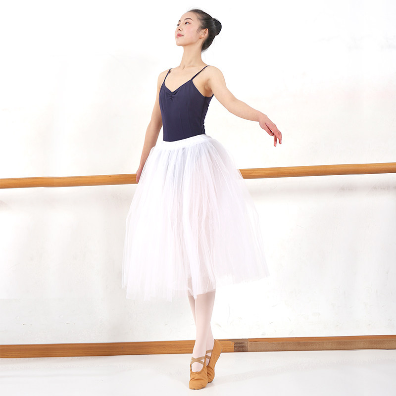 芭蕾舞tutu演出服成人专业舞蹈老师纱裙蓬蓬白色练功芭蕾舞演出服