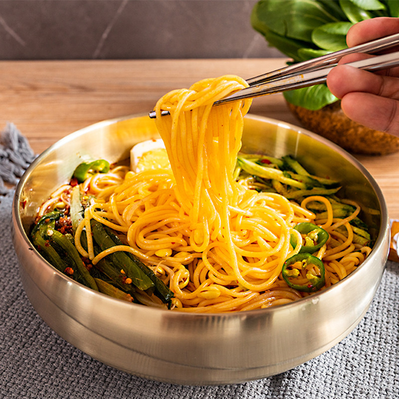 玉米玉米面面条延边温面头粗粮东北黄拌温冷碴条酱料面条