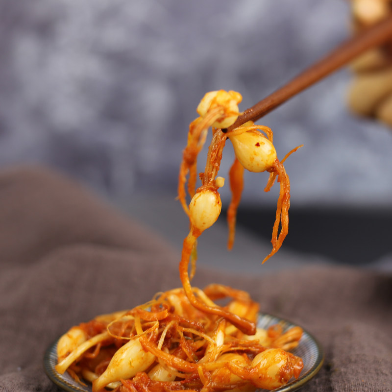 东北朝族延边特产小根蒜野生小头蒜韩国野蒜葱下饭菜咸菜泡菜500g