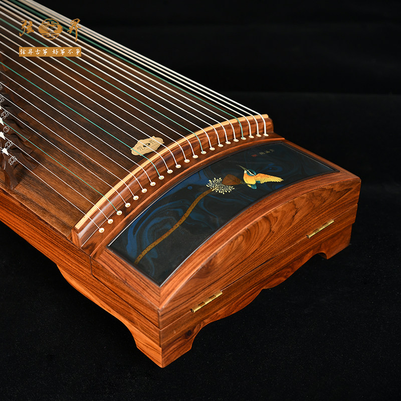 弦昇古筝清香溢远酸枝写真手工彩绘工艺古筝
