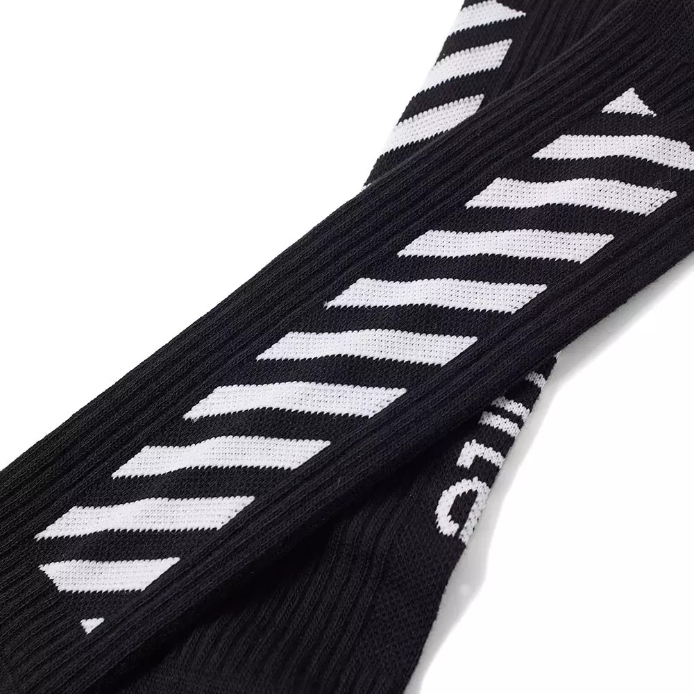 现货offwhitevirgilablohdiagonalsock条纹长袜毛巾袜子运动袜