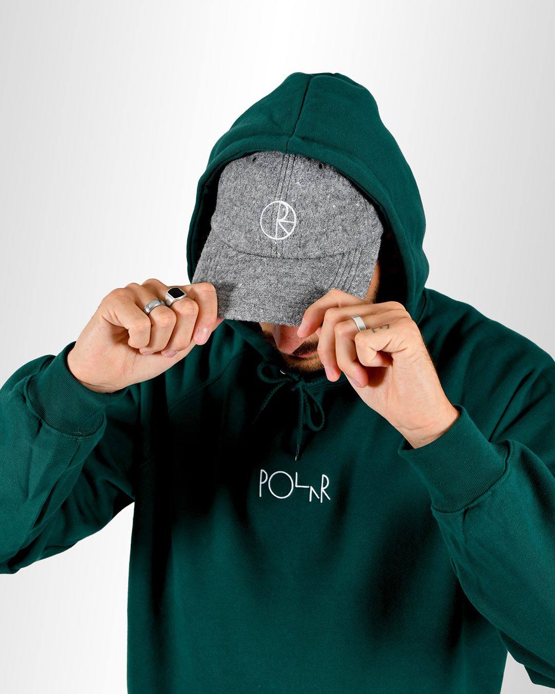 潮物woo polar skate co boiled wool cap复古刺绣logo棒球鸭舌帽