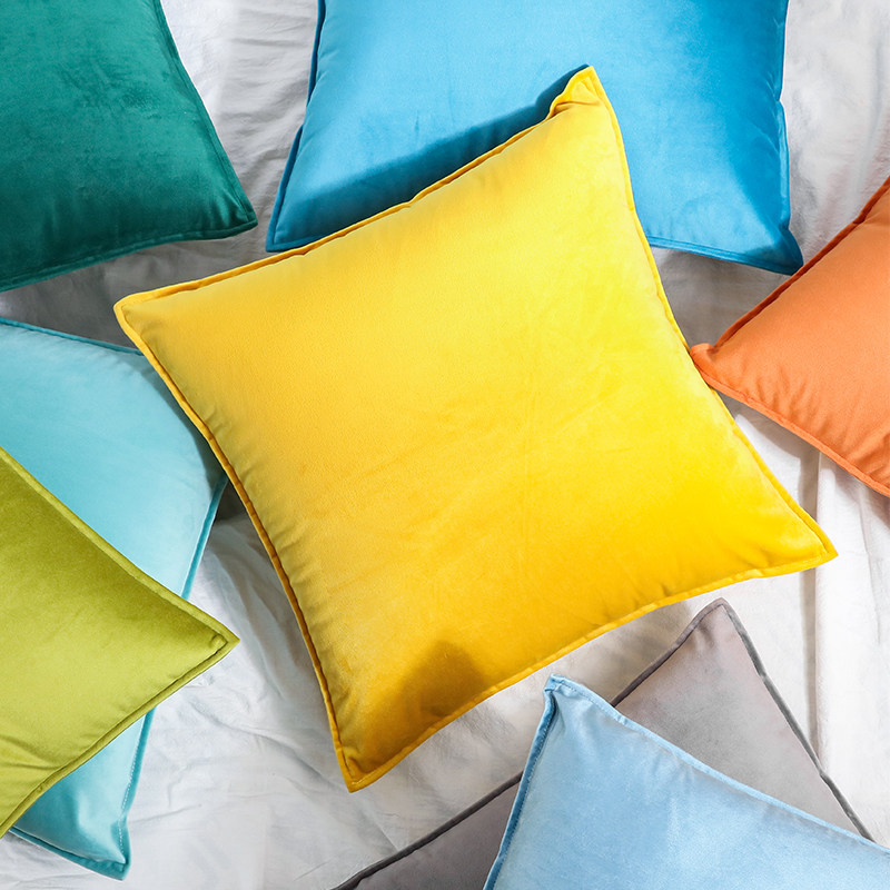 北欧沙发背客厅天鹅绒靠枕套抱枕