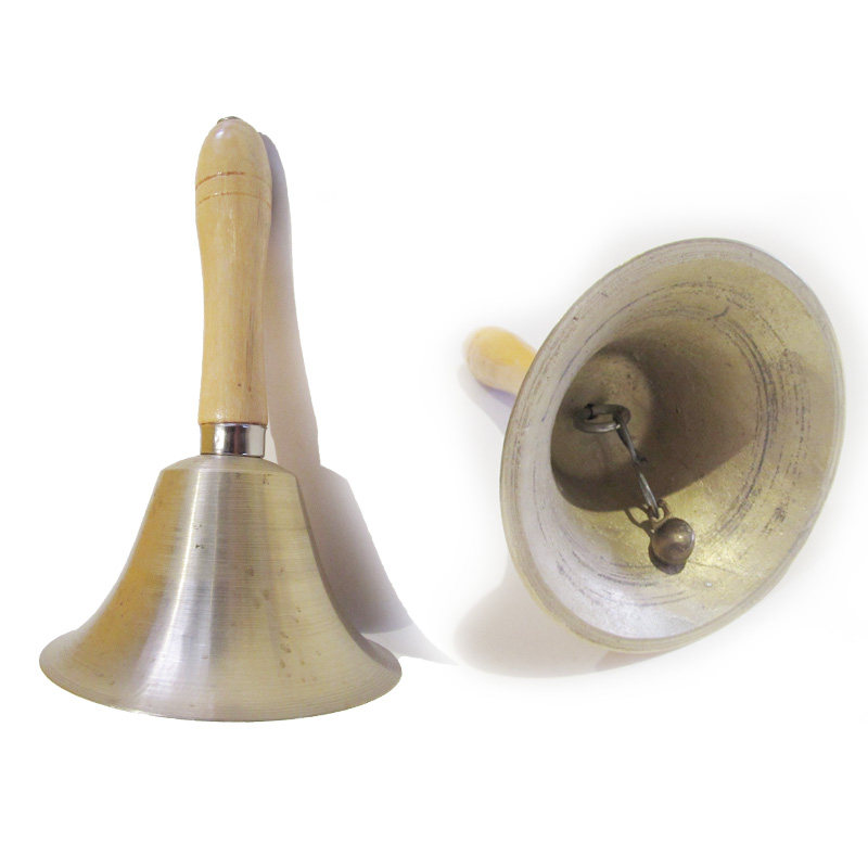 铃铛手摇海浪乐器人气碰钟大课铃铜手摇铃下课儿童摇铃