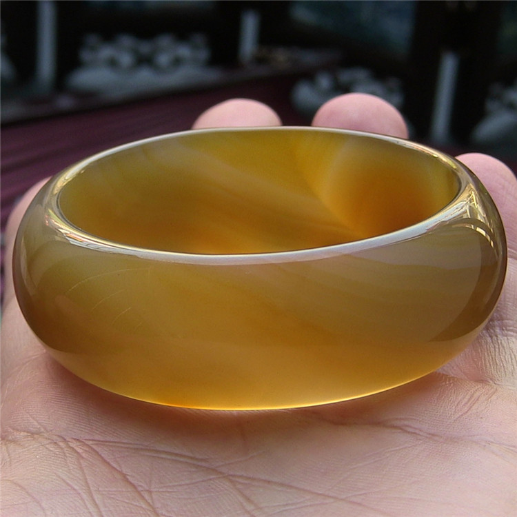 天然巴西玛瑙手镯加宽加厚原色优化精美纹理手镯