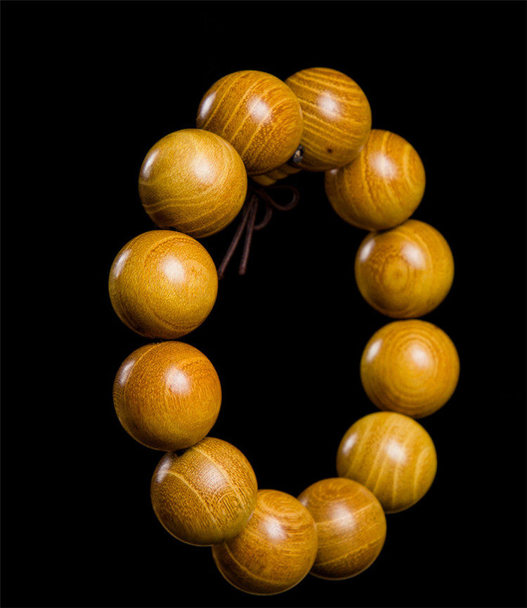 黄金手链手珠佛珠檀木纹路男款女士时尚百搭手链