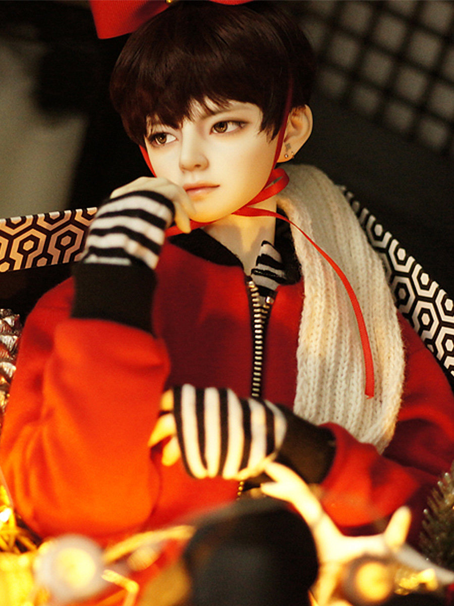 bjd娃娃sd3男娃hwayoung华永圣诞男孩套装关节bjd
