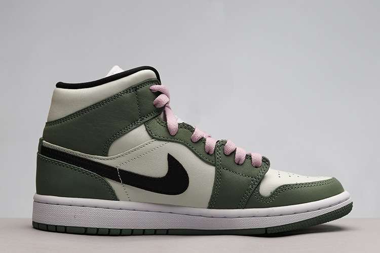 哄哄airjordanmidaj1白绿粉喜力凯尔特cz0774300篮球鞋
