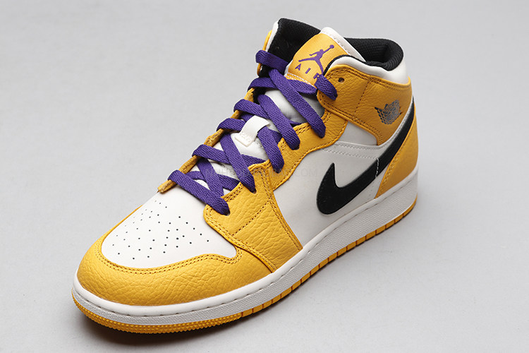 哄哄airjordanmidaj1lakers湖人紫金王朝852542700篮球鞋
