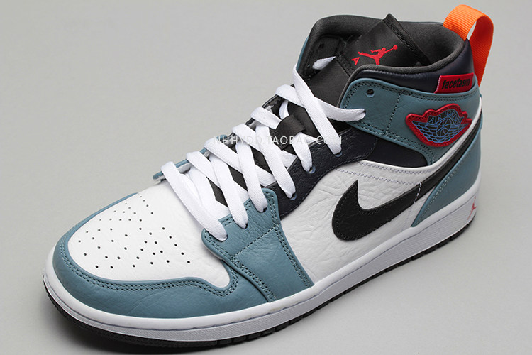 哄哄airjordanmidfacetasmaj1白黑蓝篮球鞋cu2802100篮球鞋