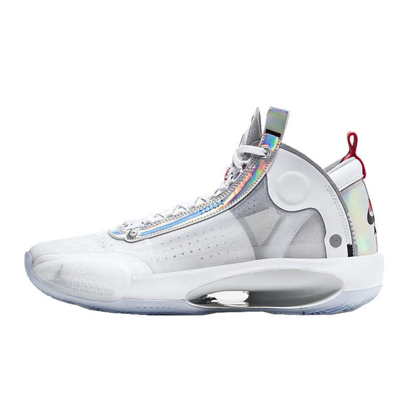 牛哄哄 air jordan 34 aj34全明星 白镭射 炫彩篮球鞋 bq3381-101