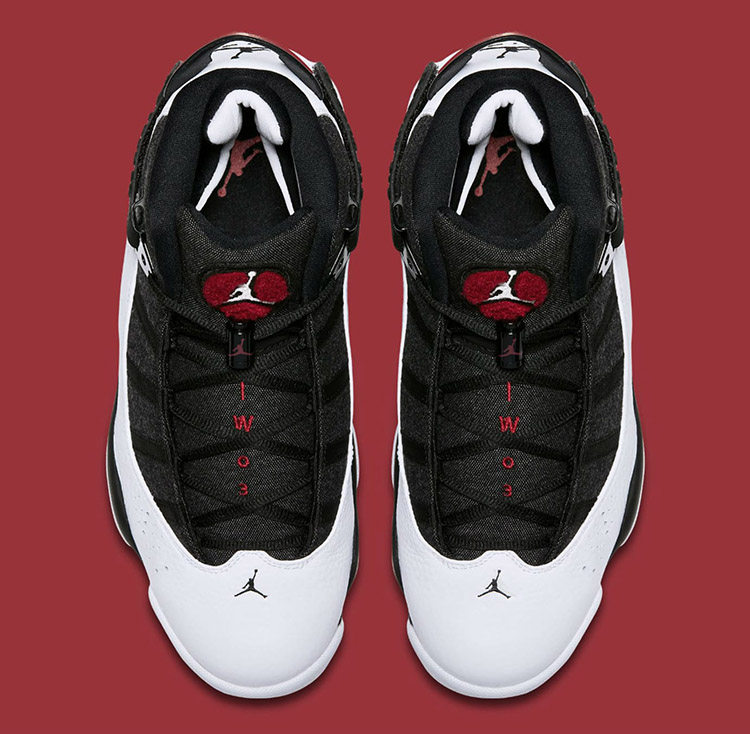 哄哄airjordanringsaj6黑白休闲耐磨篮球球鞋篮球鞋