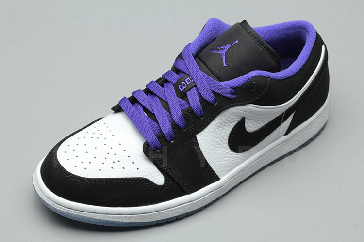 哄哄airjordanlowaj1紫大灌篮男子篮球球鞋板鞋