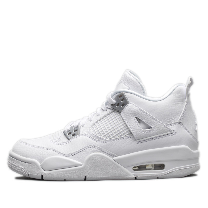 哄哄airjordanpuremoneyaj4白银纯白408452308497100篮球鞋