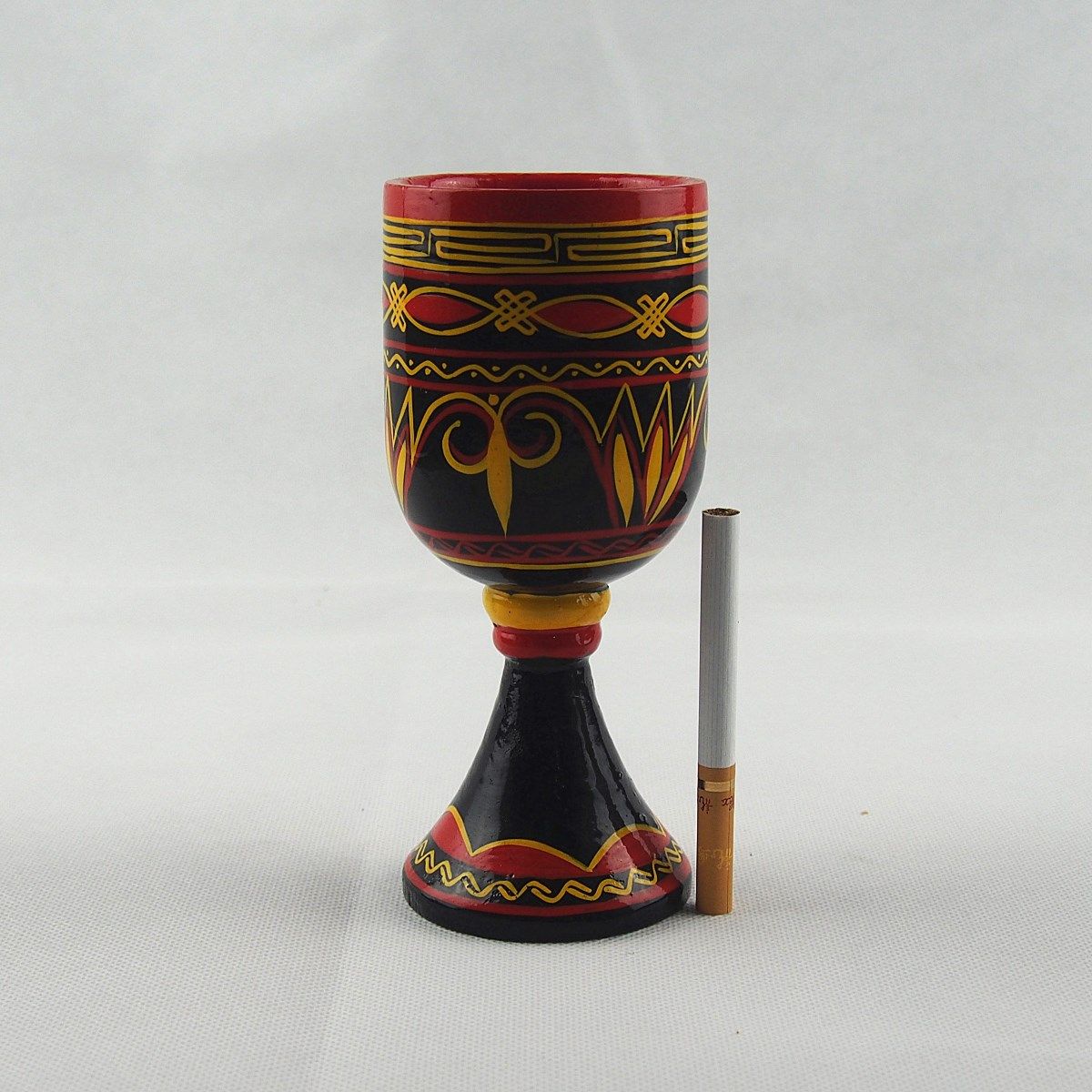 四川西昌凉山特产彝族漆器原木高脚酒杯手工艺品漆器
