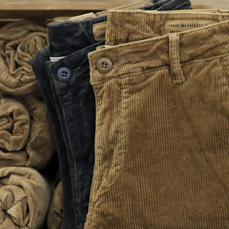 灯芯绒裤子男阿美咔叽复古秋冬重磅加厚弹力修身直筒条绒休闲裤男